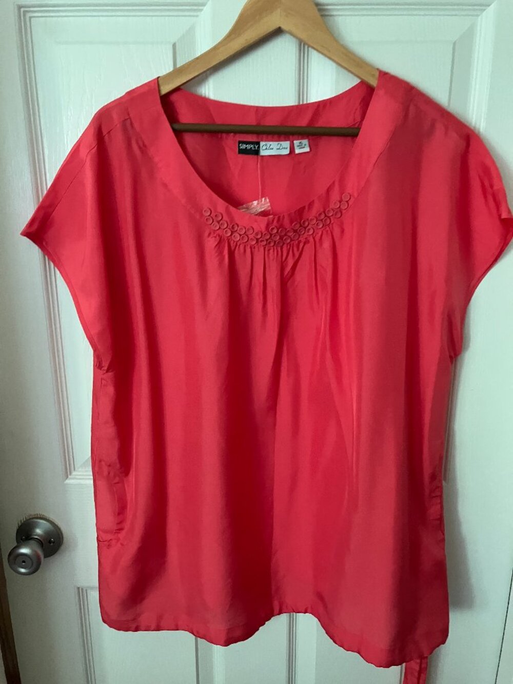 SIMPLE CHLOE DAO Ladies' Silk Blouse/Top/Vest Pinl Size XL